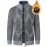 Cozy Thermal Knit Cardigan - Men's Full Zip Up Regular Fit Casual Sweater for Winter - Soft, Warm, and Comfortable