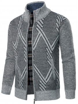 Cozy Thermal Knit Cardigan - Men's Full Zip Up Regular Fit Casual Sweater for Winter - Soft, Warm, and Comfortable