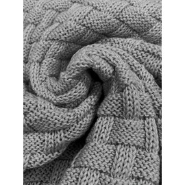Cozy Chic Men's Waffle Pattern High Stretch Sweater - Soft, Breathable, and Lightweight Pullover for Fall and Winter - Chic Mature Casual Wear for Everyday