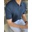 Stretchy V-Neck Pullover Shirt - Soft Ribbed Knit, Short Sleeve, Lapel Collar, Breathable, Moisture-Wicking, Golf and Daily Wear Essential - High-Quality Casual Top for Men
