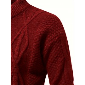 Stylish Knit Crew Neck Sweater Pullovers - Soft, Breathable, Mid-Stretch, Long Sleeve, Casual Top for City Walk, Street, Hanging Out, Outdoor Activities - Perfect for Autumn and Winter