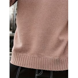 Cozy Knit Crew Neck Sweater - Soft, Warm, and Stretchy for Men - Perfect for Fall and Winter Casual Wear