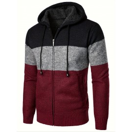 Vintage Style Cardigan Sweater Coat - Softly Stretchy, Warm Fleece Lined, Classic V-Neck, Full Zip Up - Perfect for Mens Casual Occasions, Retro Inspired, Ideal for Fall and Winter Seasons