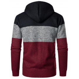 Vintage Style Cardigan Sweater Coat - Softly Stretchy, Warm Fleece Lined, Classic V-Neck, Full Zip Up - Perfect for Mens Casual Occasions, Retro Inspired, Ideal for Fall and Winter Seasons