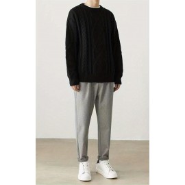 Cozy Winter Knit Pullover Sweater for Men - Soft, Warm, and Trendy - Perfect for Casual Daily Wear, Outdoor Activities, and Gift Giving