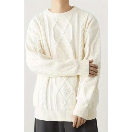 Cozy Winter Knit Pullover Sweater for Men - Soft, Warm, and Trendy - Perfect for Casual Daily Wear, Outdoor Activities, and Gift Giving