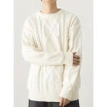 Cozy Winter Knit Pullover Sweater for Men - Soft, Warm, and Trendy - Perfect for Casual Daily Wear, Outdoor Activities, and Gift Giving