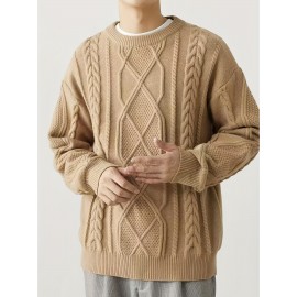 Cozy Winter Knit Pullover Sweater for Men - Soft, Warm, and Trendy - Perfect for Casual Daily Wear, Outdoor Activities, and Gift Giving
