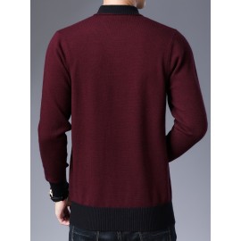 Warm & Stylish Men's Shawl Collar Sweater: Cozy Knit, Slight Stretch, Easy Care - Perfect for Fall/Winter