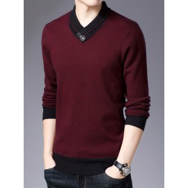 Warm & Stylish Men's Shawl Collar Sweater: Cozy Knit, Slight Stretch, Easy Care - Perfect for Fall/Winter