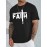 Plus Size Big-Tall Mens Comfy Crew Neck Graphic Tees - Soft Medium Stretch Recycled Polyester, Semi-Sheer Alphabets Pattern, All-Season Casual Chic Sports T-Shirts for Adult - FAITH Graphic Round Neck Summer Clothes