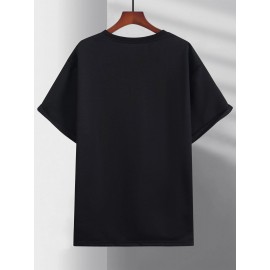 Plus Size Big-Tall Mens Comfy Crew Neck Graphic Tees - Soft Medium Stretch Recycled Polyester, Semi-Sheer Alphabets Pattern, All-Season Casual Chic Sports T-Shirts for Adult - FAITH Graphic Round Neck Summer Clothes
