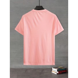 Plus Size Artistic Graphic Tee - Vibrant Landscape Painting Pattern Design, Fashionable Creative Streetwear Style, Ultra-Comfy Chic Casual Wear for Everyday - Mens Fashion T-shirt for Larger Fit