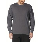 Plus Size Mens Casual Sports Crew Neck Long Sleeve T-Shirts - Soft Medium Stretch Polyester Fabric, Regular Fit, Solid Color, Oversized Tops for Big & Tall Males, Perfect for Spring and Autumn
