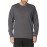 Plus Size Mens Casual Sports Crew Neck Long Sleeve T-Shirts - Soft Medium Stretch Polyester Fabric, Regular Fit, Solid Color, Oversized Tops for Big & Tall Males, Perfect for Spring and Autumn