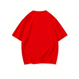 Plus Size Men's Graphic Tees - Ultra Comfy, Stretchy, Breathable, Moisture-Wicking T-Shirts for Summer - Oversized, Loose Fit, Casual Wear for Outdoor Activities