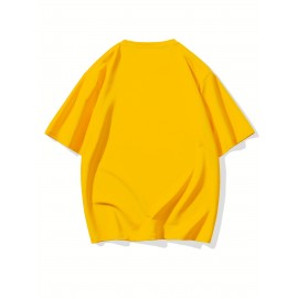 Plus Size Men's Graphic Tees - Ultra Comfy, Stretchy, Breathable, Moisture-Wicking T-Shirts for Summer - Oversized, Loose Fit, Casual Wear for Outdoor Activities