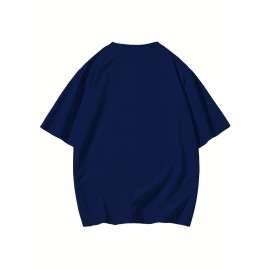 Plus Size Men's Graphic Tees - Ultra Comfy, Stretchy, Breathable, Moisture-Wicking T-Shirts for Summer - Oversized, Loose Fit, Casual Wear for Outdoor Activities