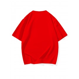Plus Size Mens Graphic Tees - Hilarious Letter Prints, Oversized Casual Fit, Perfect for Summer Fitness & Leisure, Premium Quality T-shirts