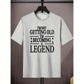 Plus Size Mens Graphic Tees - Hilarious Letter Prints, Oversized Casual Fit, Perfect for Summer Fitness & Leisure, Premium Quality T-shirts