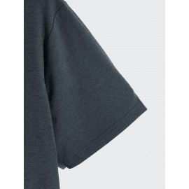 Plus Size Mens Fashion-Forward Letter Pattern T-Shirt - breathable, Summer Outdoor Wear - Perfect Gift for Trendsetting Gentlemen