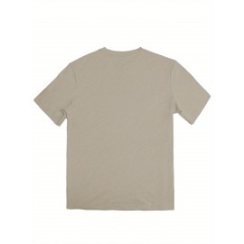 Plus Size Mens Fashion-Forward Letter Pattern T-Shirt - breathable, Summer Outdoor Wear - Perfect Gift for Trendsetting Gentlemen