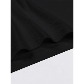 Plus Size Mens Slim Fit Short Sleeve Crew Neck T-Shirts - Soft Slight Stretch Polyester Fabric, Elegant and Mature Solid Color Design, Machine Washable, Perfect for Exercise and Summer Wear