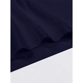 Plus Size Mens Slim Fit Short Sleeve Crew Neck T-Shirts - Soft Slight Stretch Polyester Fabric, Elegant and Mature Solid Color Design, Machine Washable, Perfect for Exercise and Summer Wear