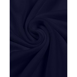 Plus Size Mens Slim Fit Short Sleeve Crew Neck T-Shirts - Soft Slight Stretch Polyester Fabric, Elegant and Mature Solid Color Design, Machine Washable, Perfect for Exercise and Summer Wear