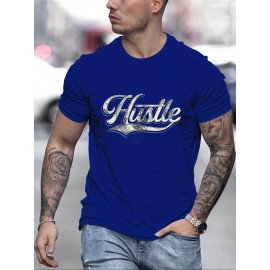 Plus Size Street Style Men's Fashion Graphic Novelty Tee, Trendy Casual Cool Top, Men Clothing