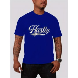 Plus Size Street Style Men's Fashion Graphic Novelty Tee, Trendy Casual Cool Top, Men Clothing