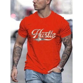 Plus Size Street Style Men's Fashion Graphic Novelty Tee, Trendy Casual Cool Top, Men Clothing