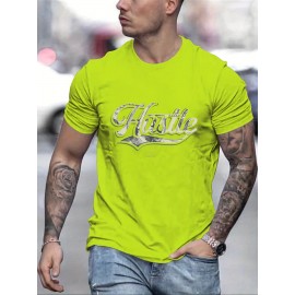 Plus Size Street Style Men's Fashion Graphic Novelty Tee, Trendy Casual Cool Top, Men Clothing