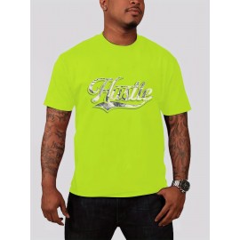 Plus Size Street Style Men's Fashion Graphic Novelty Tee, Trendy Casual Cool Top, Men Clothing