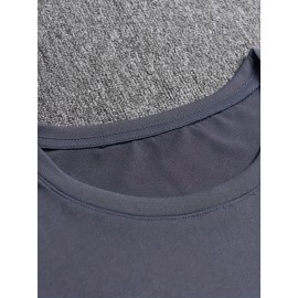 Plus Size 'Rare Breed' Casual Tee for Men - Comfortable, Stretchy, All-Season Crew Neck Top, Easy-Care