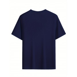 Plus Size Relaxed Fit Graphic T-Shirt for Men - Vibrant 'WHATEVER' Pattern Print, Short Sleeve, Breathable, Moisture-Wicking Fabric, Perfect for Outdoor Sports and Spring/Summer Casual Wear