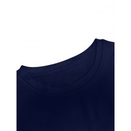 Plus Size Relaxed Fit Graphic T-Shirt for Men - Vibrant 'WHATEVER' Pattern Print, Short Sleeve, Breathable, Moisture-Wicking Fabric, Perfect for Outdoor Sports and Spring/Summer Casual Wear