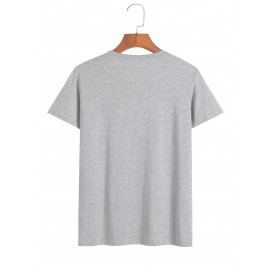 Plus Size Relaxed Fit Graphic T-Shirt for Men - Vibrant 'WHATEVER' Pattern Print, Short Sleeve, Breathable, Moisture-Wicking Fabric, Perfect for Outdoor Sports and Spring/Summer Casual Wear