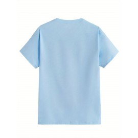 Plus Size Relaxed Fit Graphic T-Shirt for Men - Vibrant 'WHATEVER' Pattern Print, Short Sleeve, Breathable, Moisture-Wicking Fabric, Perfect for Outdoor Sports and Spring/Summer Casual Wear