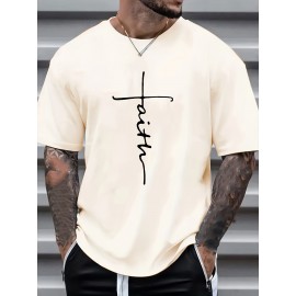 Plus Size Faith Mens Graphic T-shirts - Stylish & Comfortable Short Sleeve Tees with Eye-Catching Prints - Ultra-Soft, Loose Fit, Unisex Design - Perfect for Summer Lounging & Best Seller Gifts for Women & Men