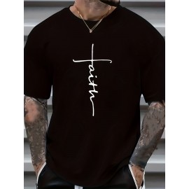 Plus Size Faith Mens Graphic T-shirts - Stylish & Comfortable Short Sleeve Tees with Eye-Catching Prints - Ultra-Soft, Loose Fit, Unisex Design - Perfect for Summer Lounging & Best Seller Gifts for Women & Men