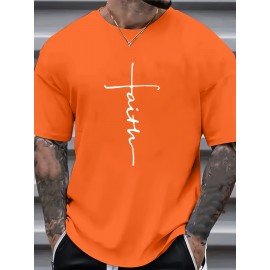 Plus Size Faith Mens Graphic T-shirts - Stylish & Comfortable Short Sleeve Tees with Eye-Catching Prints - Ultra-Soft, Loose Fit, Unisex Design - Perfect for Summer Lounging & Best Seller Gifts for Women & Men