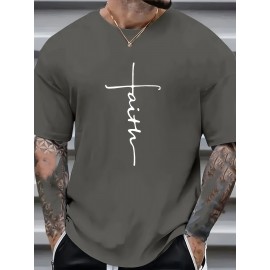 Plus Size Faith Mens Graphic T-shirts - Stylish & Comfortable Short Sleeve Tees with Eye-Catching Prints - Ultra-Soft, Loose Fit, Unisex Design - Perfect for Summer Lounging & Best Seller Gifts for Women & Men