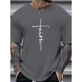 Plus Size Faith Mens Graphic T-shirts - Stylish & Comfortable Short Sleeve Tees with Eye-Catching Prints - Ultra-Soft, Loose Fit, Unisex Design - Perfect for Summer Lounging & Best Seller Gifts for Women & Men