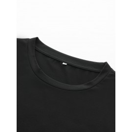 Summer Plus Size Men's Creative Letters Graphic Print T-shirt, Fashion Casual Short-sleeve Sports Tees, Men Clothing
