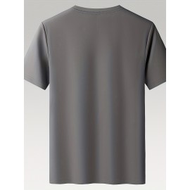 Summer Plus Size Men's Creative Letters Graphic Print T-shirt, Fashion Casual Short-sleeve Sports Tees, Men Clothing