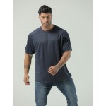 Plus Size Mens Ultra-Breathable, Quick-Drying Crew Neck T-Shirt for Sports - Moisture-Wicking, Medium Stretch, Regular Fit, Polyester Fabric - Perfect for Spring and Fall Seasons