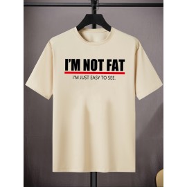 Men's Casual Trendy Slogan Graphic Print Comfortable Crew Neck Short Sleeve T-shirt, Oversized Loose Tees Plus Size Women & Men Clothes Best Sellers Gifts