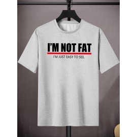 Men's Casual Trendy Slogan Graphic Print Comfortable Crew Neck Short Sleeve T-shirt, Oversized Loose Tees Plus Size Women & Men Clothes Best Sellers Gifts