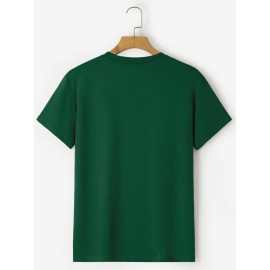 Plus Size Mountain Mens Ultra-Comfortable Crew Neck Graphic Print Short Sleeve T-Shirts - Soft Slight Stretch Polyester Fabric, Regular Fit, Semi-Sheer, Patterned, Casual Style for All Seasons